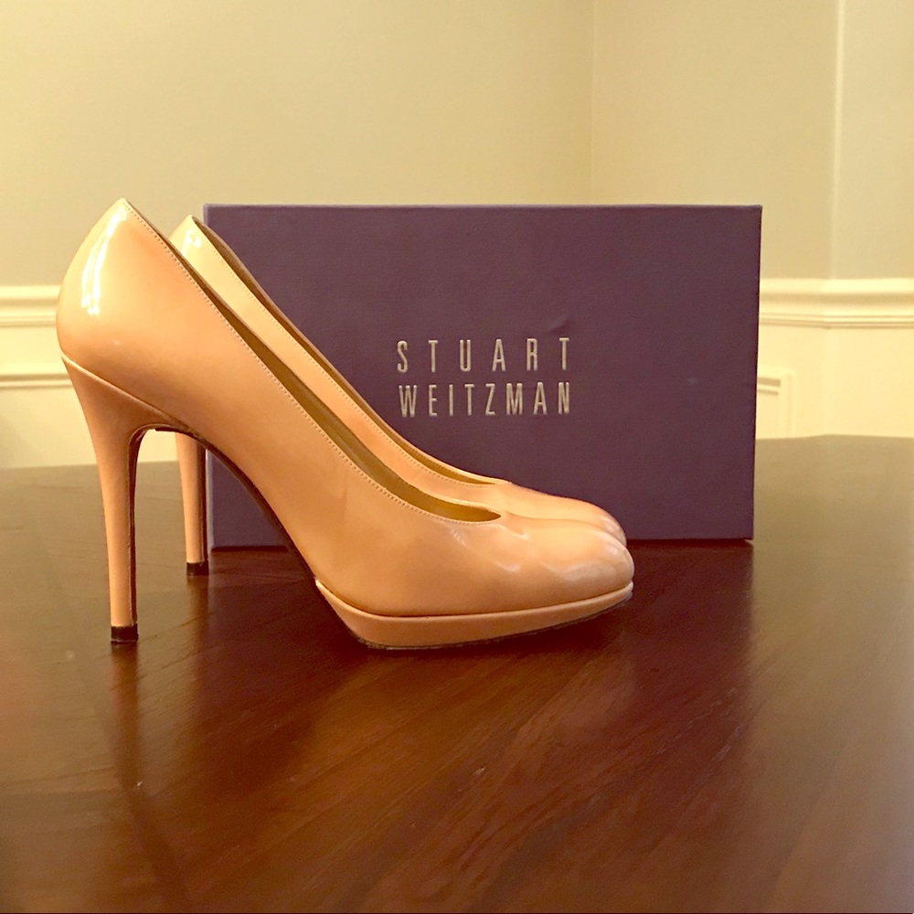 Stuart Weitzman Nude Platswoon Heels